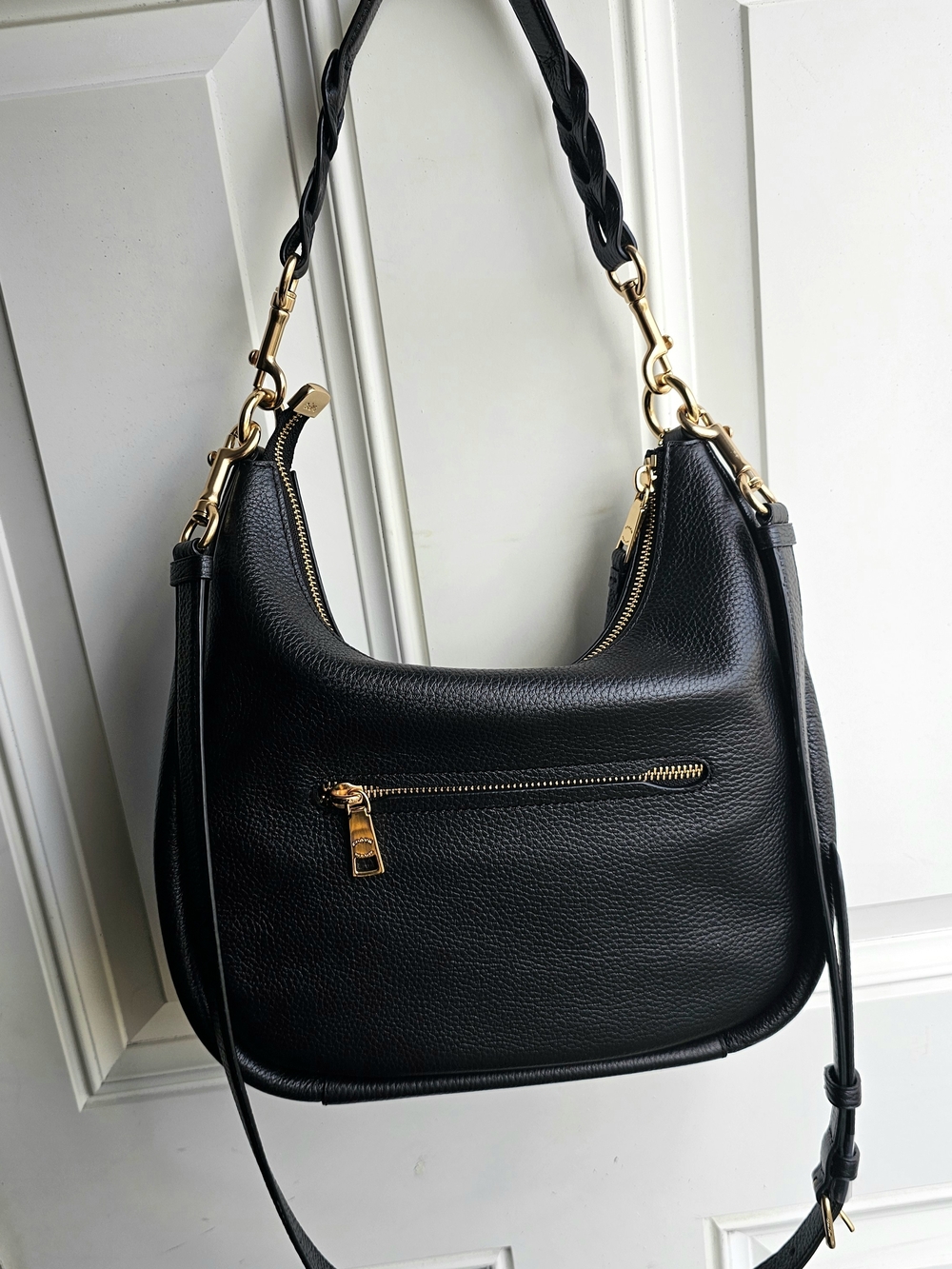 Coach Black Pebbled Leather Hobo with Gold Hardware - Picture 8 of 12
